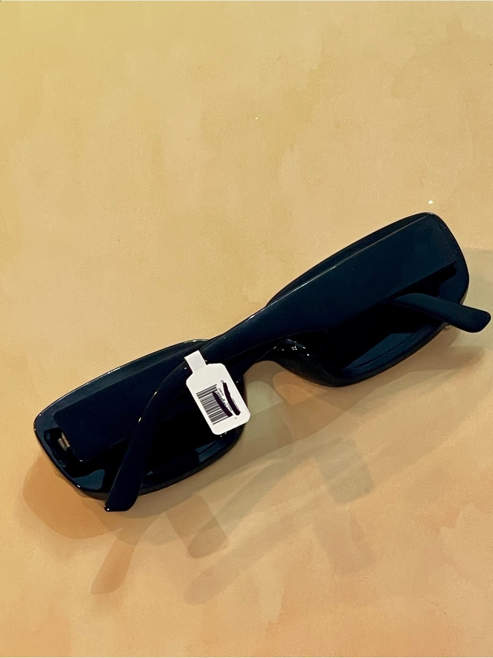 Anthropologie Boho Glam Black Crystal-Trim Rectangular Embellished Sunglasses - Picture 6 of 16